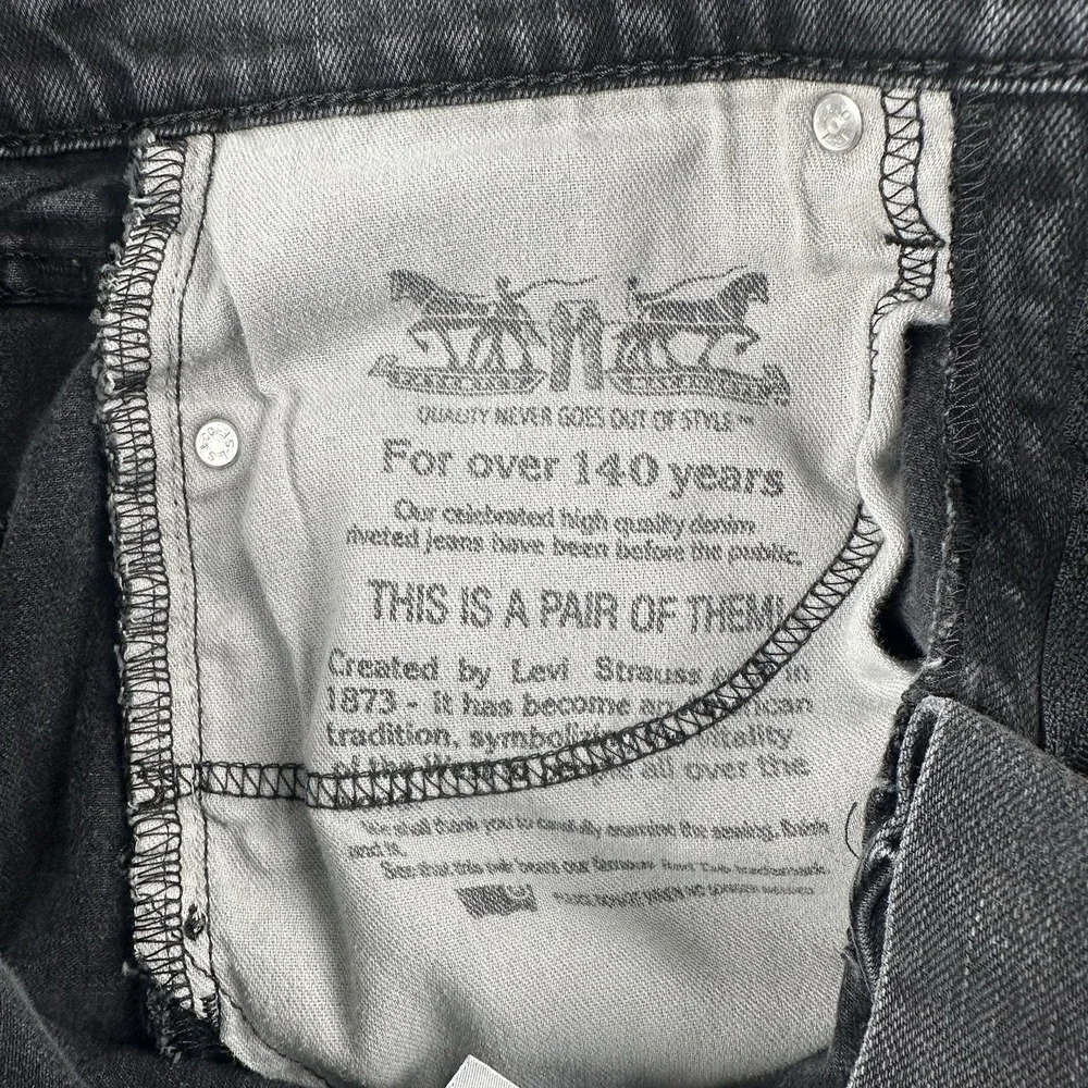 Levi's 514 Men's‎ Denim Jeans Size 29x30 Black Mid-Rise 5 Pockets